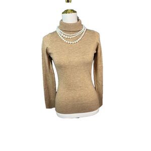 French Connection Tan Cowl Neck Sweater